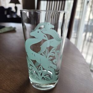 Federal Glass 50s Seafosm Green Gazelle Drinking Glass